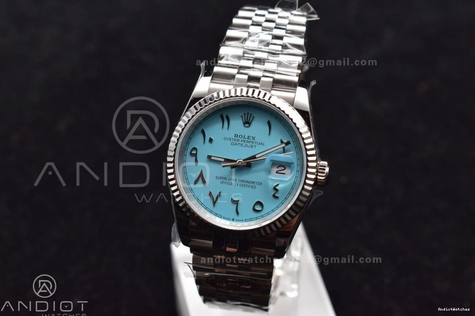 566 1:1 Arabic DIWF Best DateJust 126234 Marker on Jubilee Steel Edition 904L Bracelet 36 SA Dial Blue Tiffany Versatile 0903
